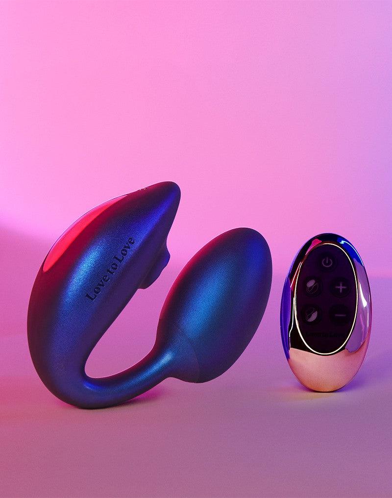 Love to Love - Wonderlover - Luchtdruk Vibrator en G-spot Vibrerend Eitje - Paars-Laced-up.nl