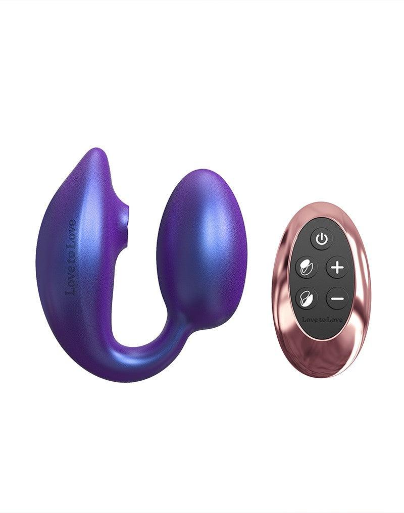 Love to Love - Wonderlover - Luchtdruk Vibrator en G-spot Vibrerend Eitje - Paars-Laced-up.nl