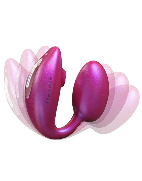 Love to Love - Wonderlover - Luchtdruk Vibrator en G-spot Vibrerend Eitje - Roze-Laced-up.nl