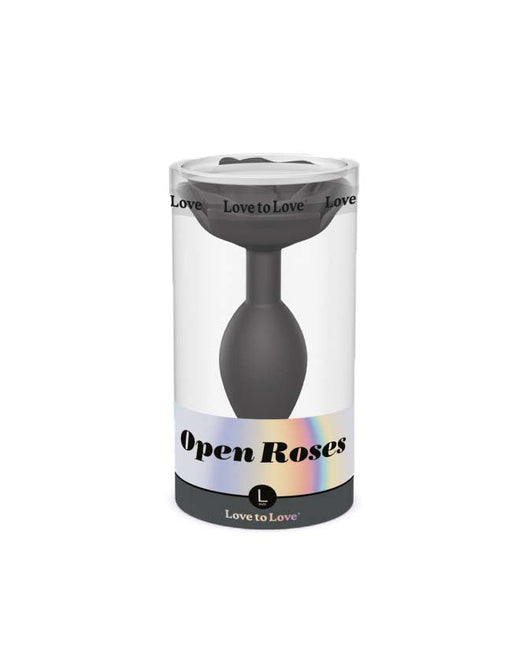 Love to Love - Open Roos Buttplug - Maat L - Zwart-Laced-up.nl