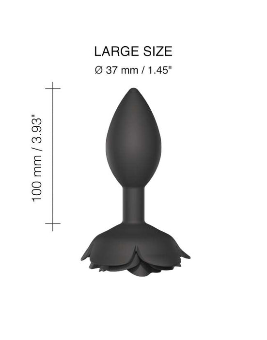 Love to Love - Open Roos Buttplug - Maat L - Zwart-Laced-up.nl