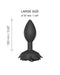 Love to Love - Open Roos Buttplug - Maat L - Zwart-Laced-up.nl