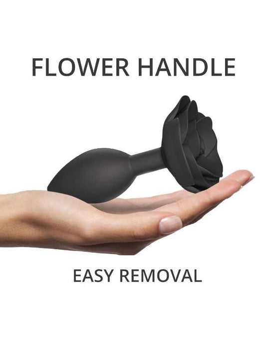 Love to Love - Open Roos Buttplug - Maat L - Zwart-Laced-up.nl