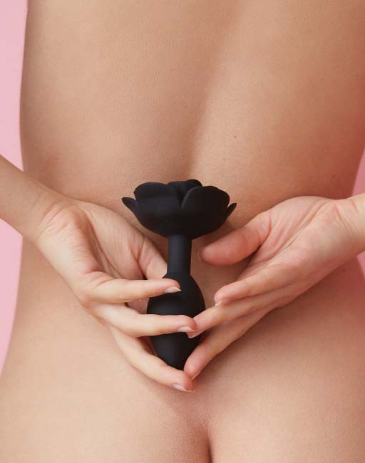 Love to Love - Open Roos Buttplug - Maat L - Zwart-Laced-up.nl