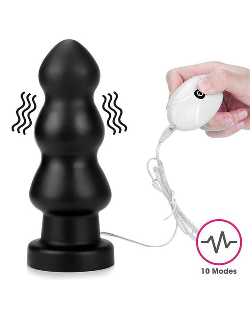 LoveToy - Anal Rigger - King Size Vibrerende Buttplug 20 cm - Zwart-Erotiekvoordeel.nl