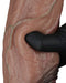 LoveToy - Dubbellaagse Siliconen Dildo XXL - Lengte 28 cm - Diameter 7.4 cm - Bruin-Laced-up.nl