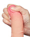 LoveToy - Sliding Skin Dildo - Dubbellaags Dildo - Lengte 19.5 cm - Diameter 3.5 cm - Lichte huidskleur-Laced-up.nl