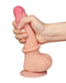 LoveToy - Sliding Skin Dildo - Dubbellaags Dildo - Lengte 19.5 cm - Diameter 3.5 cm - Lichte huidskleur-Laced-up.nl