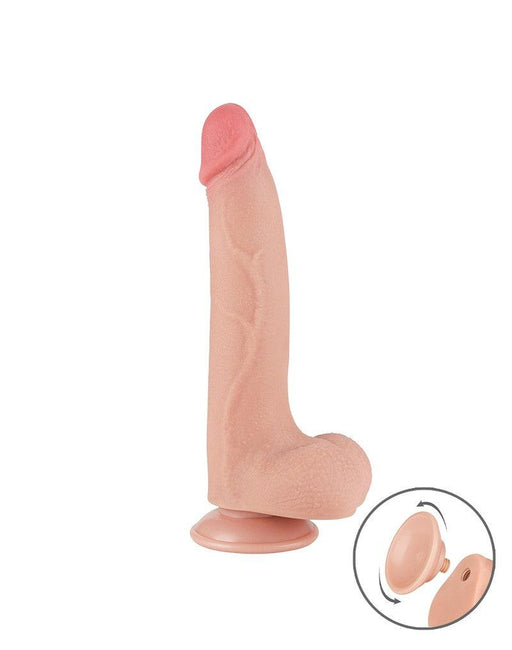 LoveToy - Sliding Skin Dildo - Lengte 20 cm - Diameter 3.8 cm - Lichte Huidskleur-Laced-up.nl