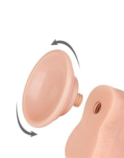 LoveToy - Sliding Skin Dildo - Lengte 20 cm - Diameter 3.9 cm - Lichte Huidskleur-Laced-up.nl