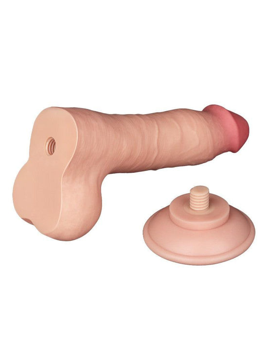 LoveToy - Sliding Skin Dildo - Lengte 20 cm - Diameter 3.9 cm - Lichte Huidskleur-Laced-up.nl