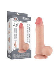 LoveToy - Sliding Skin Dildo - Lengte 20 cm - Diameter 3.9 cm - Lichte Huidskleur-Laced-up.nl