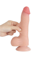 LoveToy - Sliding Skin Dildo - Lengte 20 cm - Diameter 3.9 cm - Lichte Huidskleur-Laced-up.nl