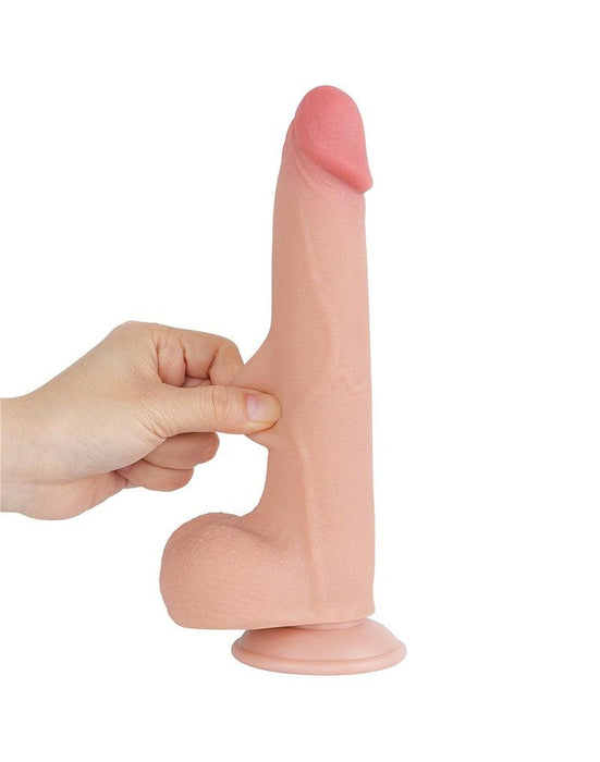 LoveToy - Sliding Skin Dildo - Lengte 20.8 cm - Diameter 4 cm - Lichte Huidskleur-Laced-up.nl