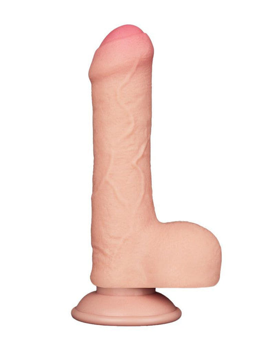 LoveToy - Sliding Skin Dildo - Dubbellaagse Dildo - Lengte 18.3 cm - Diameter 3.5 cm - Lichte Huidskleur-Laced-up.nl