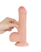 LoveToy - Sliding Skin Dildo - Dubbellaagse Dildo - Lengte 18.3 cm - Diameter 3.5 cm - Lichte Huidskleur-Laced-up.nl