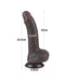 LoveToy - Dildo Met Sliding Skin Technologie - 19,5 cm x Ø 3,5 cm - Bruin-Laced-up.nl
