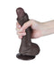 LoveToy - Dildo Met Sliding Skin Technologie - 19,5 cm x Ø 3,5 cm - Bruin-Laced-up.nl