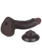 LoveToy - Dildo Met Sliding Skin Technologie - 19,5 cm x Ø 3,5 cm - Bruin-Laced-up.nl