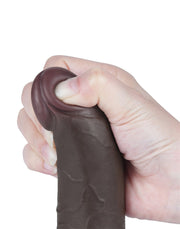 LoveToy - Dildo Met Sliding Skin Technologie - 19,5 cm x Ø 3,6 cm - Zwart-Laced-up.nl