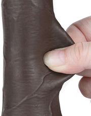 LoveToy - Dildo Met Sliding Skin Technologie - 19,5 cm x Ø 3,6 cm - Zwart-Laced-up.nl