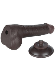 LoveToy - Dildo Met Sliding Skin Technologie - 19,5 cm x Ø 3,6 cm - Zwart-Laced-up.nl