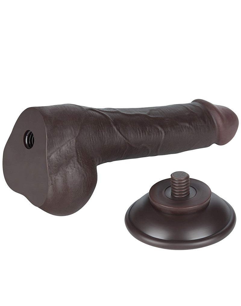 LoveToy - Dildo Met Sliding Skin Technologie - 19,5 cm x Ø 3,6 cm - Zwart-Laced-up.nl