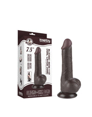 LoveToy - Dildo Met Sliding Skin Technologie - 19,5 cm x Ø 3,6 cm - Zwart-Laced-up.nl