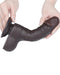 LoveToy - Dildo Met Sliding Skin Technologie - 19,5 cm x Ø 3,7 cm - Zwart-Laced-up.nl