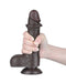 LoveToy - Dildo Met Sliding Skin Technologie - 19,5 cm x Ø 3,7 cm - Zwart-Laced-up.nl