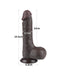 LoveToy - Dildo Met Sliding Skin Technologie - 19,5 cm x Ø 3,7 cm - Zwart-Laced-up.nl