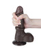 LoveToy - Dildo Met Sliding Skin Technologie - 19,5 cm x Ø 3,7 cm - Zwart-Laced-up.nl