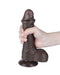 LoveToy - Dildo Met Sliding Skin Technologie - 19,5 cm x Ø 3,7 cm - Zwart-Laced-up.nl