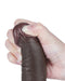 LoveToy - Dildo Met Sliding Skin Technologie - 19,5 cm x Ø 3,7 cm - Zwart-Laced-up.nl
