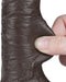 LoveToy - Dildo Met Sliding Skin Technologie - 19,5 cm x Ø 3,7 cm - Zwart-Laced-up.nl