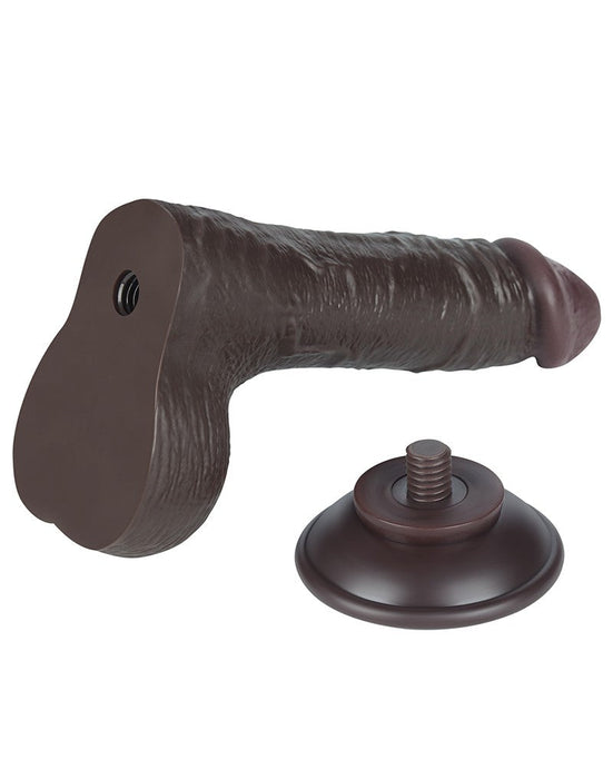 LoveToy - Dildo Met Sliding Skin Technologie - 19,5 cm x Ø 3,7 cm - Zwart-Laced-up.nl