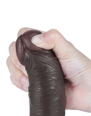 LoveToy - Dildo Met Sliding Skin Technologie - 20 cm x Ø 3,8 cm - Bruin-Laced-up.nl