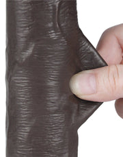 LoveToy - Dildo Met Sliding Skin Technologie - 20 cm x Ø 3,8 cm - Bruin-Laced-up.nl