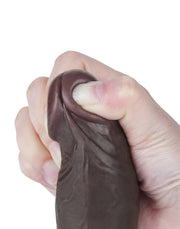 LoveToy - Dildo Met Sliding Skin Technologie - 20 cm x Ø 3,9 cm - Bruin-Laced-up.nl