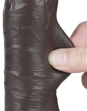 LoveToy - Dildo Met Sliding Skin Technologie - 20 cm x Ø 3,9 cm - Bruin-Laced-up.nl