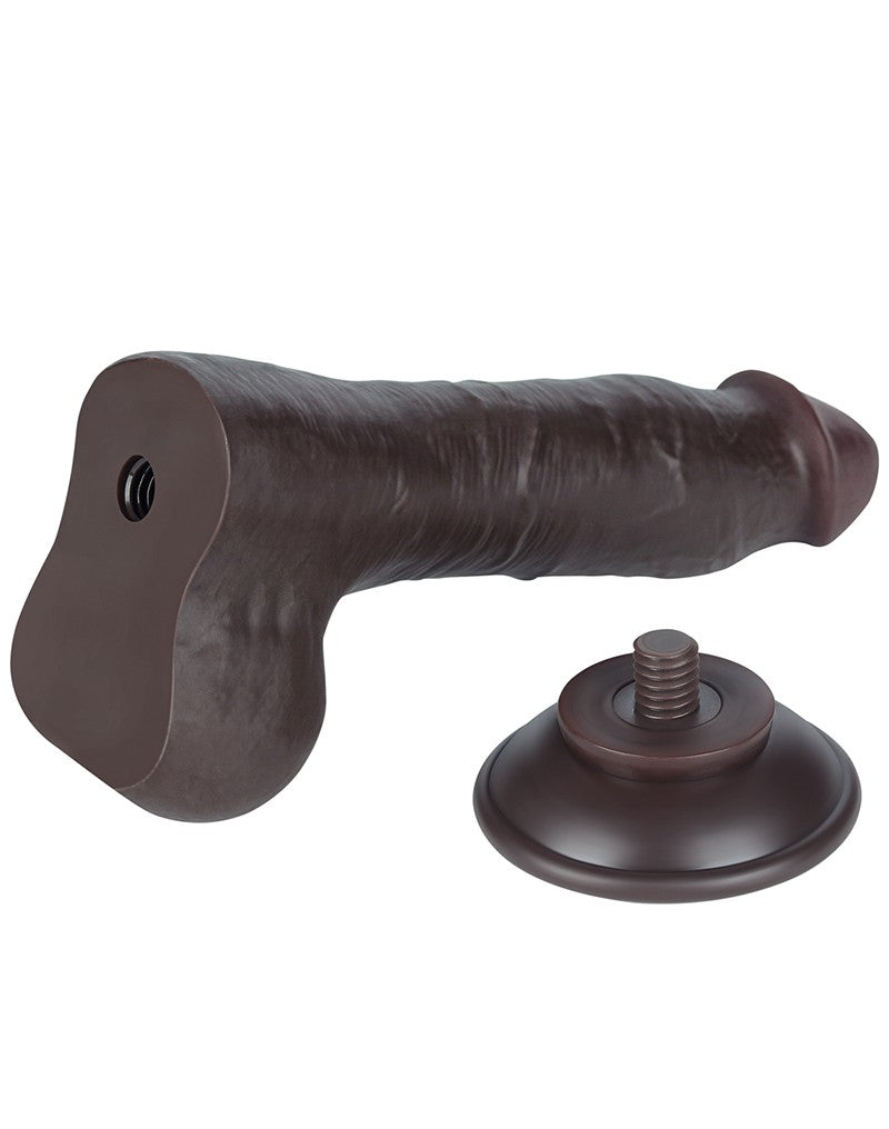 LoveToy - Dildo Met Sliding Skin Technologie - 20 cm x Ø 3,9 cm - Bruin-Laced-up.nl