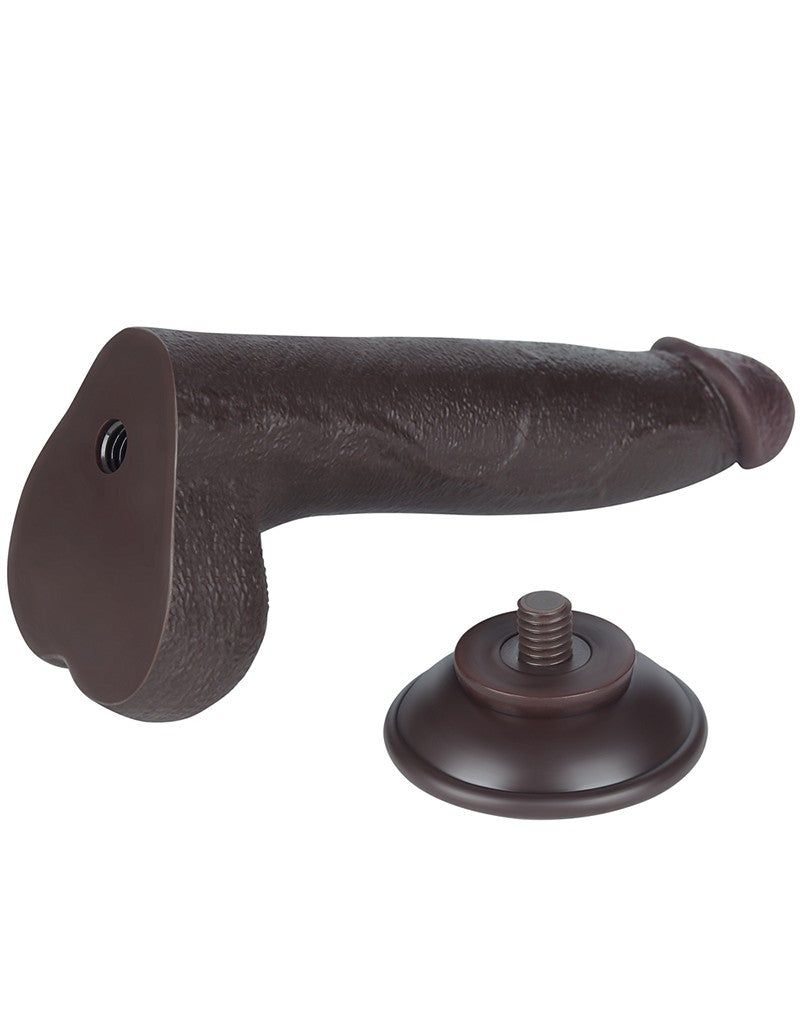 LoveToy - Dildo Met Sliding Skin Technologie - 20 cm x Ø 4 cm - Bruin-Laced-up.nl