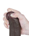LoveToy - Dildo Met Sliding Skin Technologie - 20,8 cm x Ø 4 cm - Bruin-Laced-up.nl
