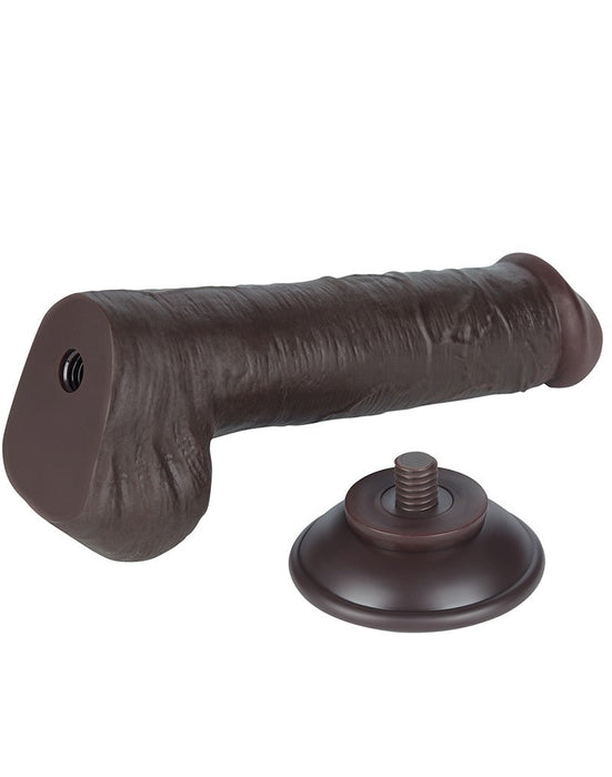 LoveToy - Dildo Met Sliding Skin Technologie - 20,8 cm x Ø 4 cm - Bruin-Laced-up.nl