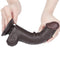 LoveToy - Dildo Met Sliding Skin Technologie - 20,8 cm x Ø 4 cm - Bruin-Laced-up.nl