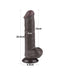 LoveToy - Dildo Met Sliding Skin Technologie - 20,8 cm x Ø 4 cm - Bruin-Laced-up.nl