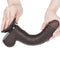 LoveToy - Dildo Met Sliding Skin Technologie - 22 cm x Ø 3,7 cm - Bruin-Laced-up.nl