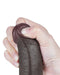 LoveToy - Dildo Met Sliding Skin Technologie - 22 cm x Ø 3,7 cm - Bruin-Laced-up.nl