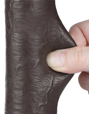 LoveToy - Dildo Met Sliding Skin Technologie - 22 cm x Ø 3,7 cm - Bruin-Laced-up.nl