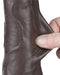 LoveToy - Dildo Met Sliding Skin Technologie - 22 cm x Ø 4,3 cm - Bruin-Laced-up.nl